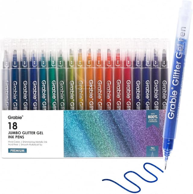 Thumbnail 6 de Grabie Grabie glitter gel pens 18 Colors