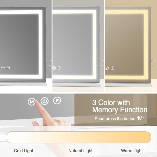 Thumbnail 1 de Halumao Hollywood Vanity Mirror 58x48cm