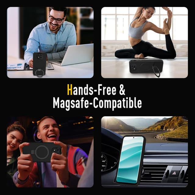 Thumbnail 6 de XTCASE Coque pour Xiaomi Redmi Note 14 Pro 5G / Poco X7 5G avec MagSafe magnétique et support invisible, noir