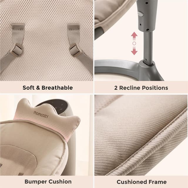 Detalle 2 de Electric Baby Swing 2-in-1 up to 66 lbs