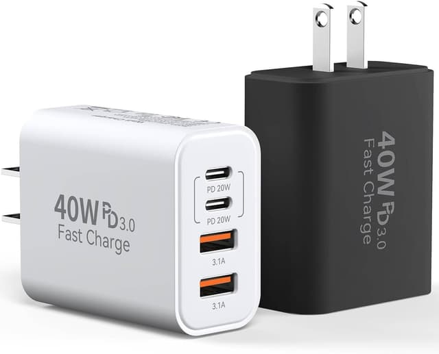 Detalle de USB C Charger Block 40W 4‑Port Fast Charger