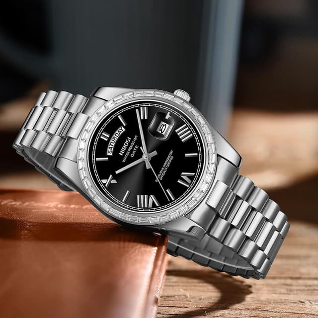 Detalle de NIBOSI Men’s analogue quartz watch 39 mm