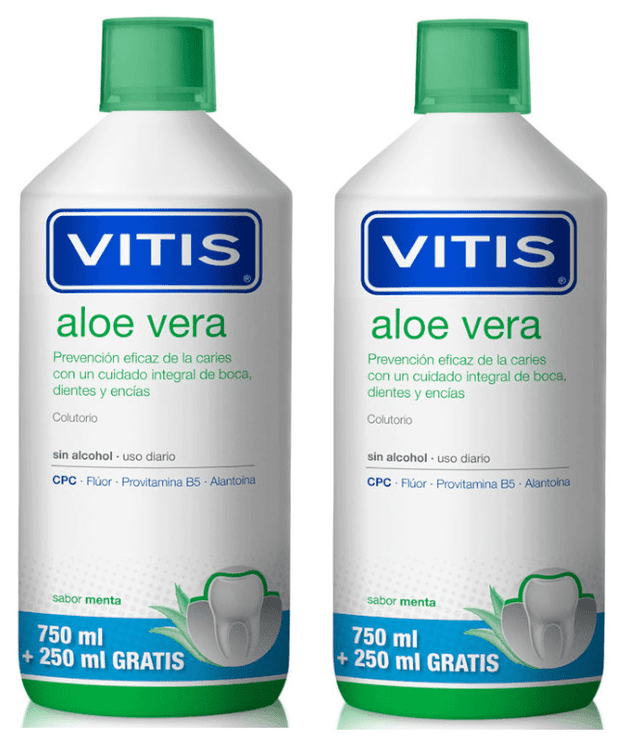 Imagen de Vitis Colutorio Aloe Vera Sabor Menta 2×1000 ml en OfertitasTOP