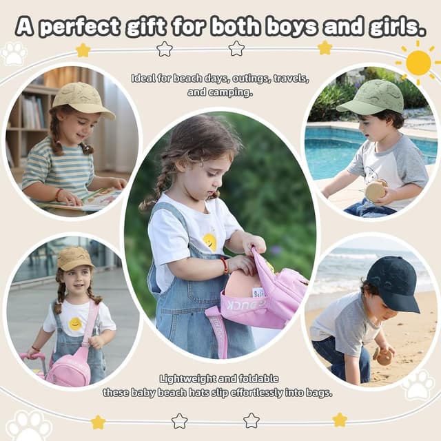 Detalle 1 de TOMEEK Sonnenhut Kinder Baseball Cap 46-48 cm