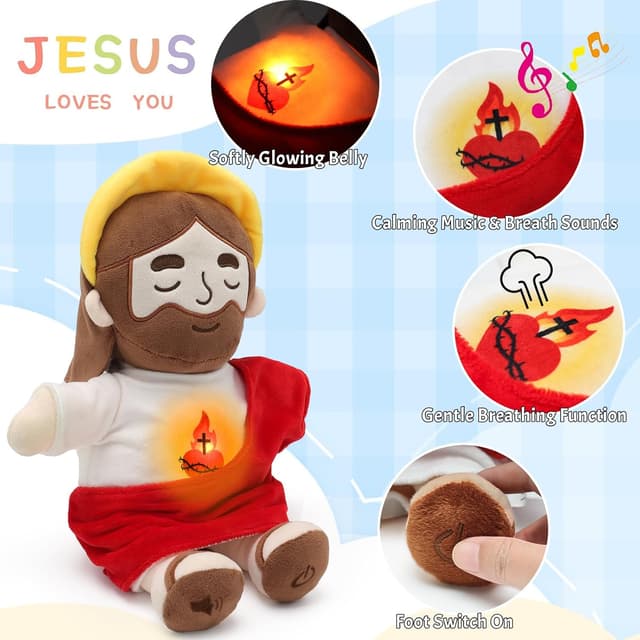 Detalle de Yelakey Jesus plush 15 in with light