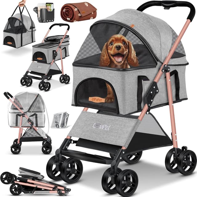 Detalle de Lovpet Hundewagen 2in1 bis 20kg 🐾