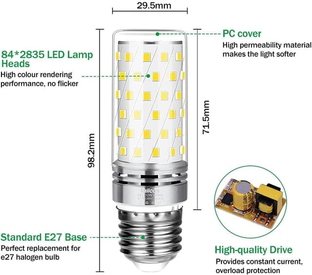 Thumbnail 1 de Tailcas Lampadina LED E27 12W 1000 lm 6000K, confezione 6