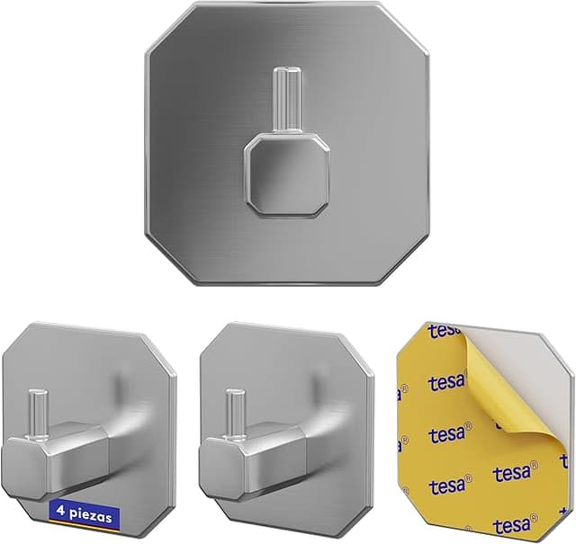 Imagen de LIEBHEIM Ganchos Toalleros Sin Taladrar 🧴 Cinta Adhesiva Inox en OfertitasTOP