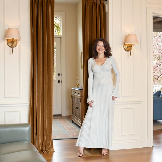 Thumbnail 6 de Lazzzy Velvet Blackout Extra Long Thermal Insulated Curtains (Beige) — Rod Pocket, 2 Panels, 42" x 108