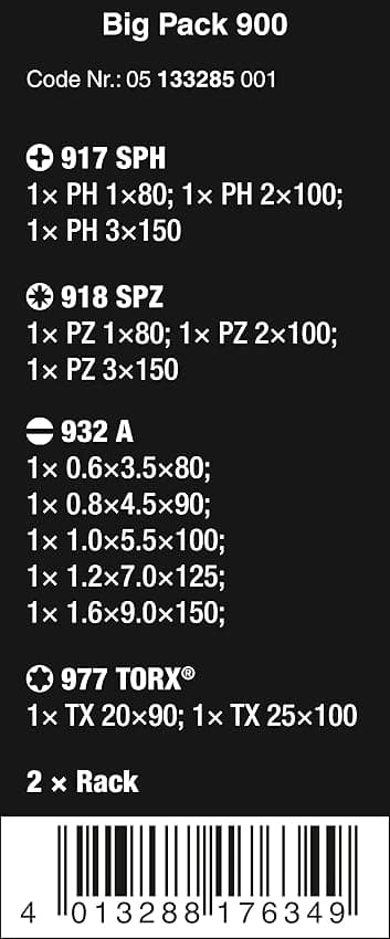 Thumbnail 1 de WERA Kraftform Big Pack 900 - Set de destornilladores 🔧