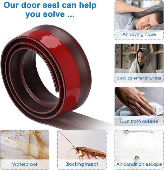 Thumbnail 5 de Vinabo Guarnizione Sottoporta Gomma 100cm Marrone