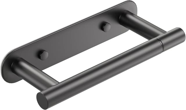 Thumbnail 6 de Aikzik Toilettenpapierhalter aus gebürstetem Edelstahl – klappbarer Halter mit Verriegelung, ohne Bohren oder mit Schraubmontage