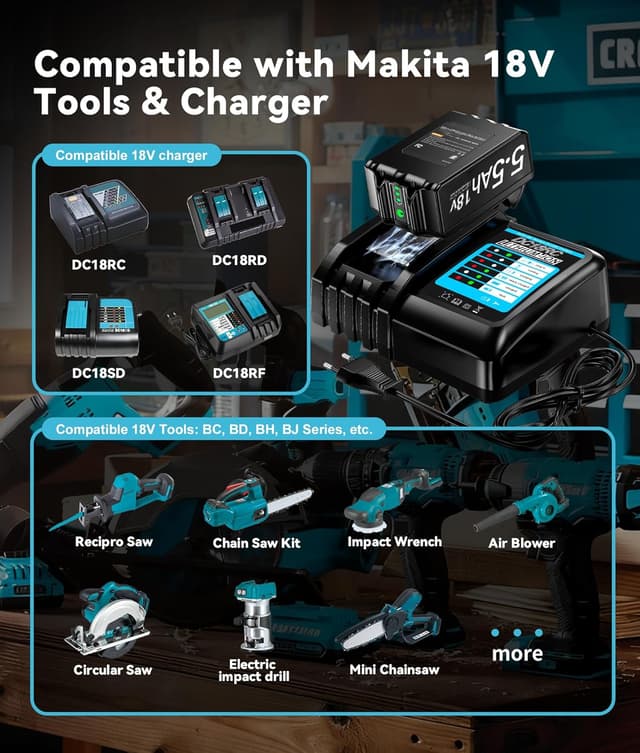 Thumbnail 3 de Makita 18V 5500mAh Upgrade Battery