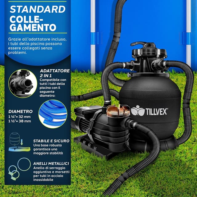 Thumbnail 5 de Tillvex Pompa Filtro Piscina 10 m³/h