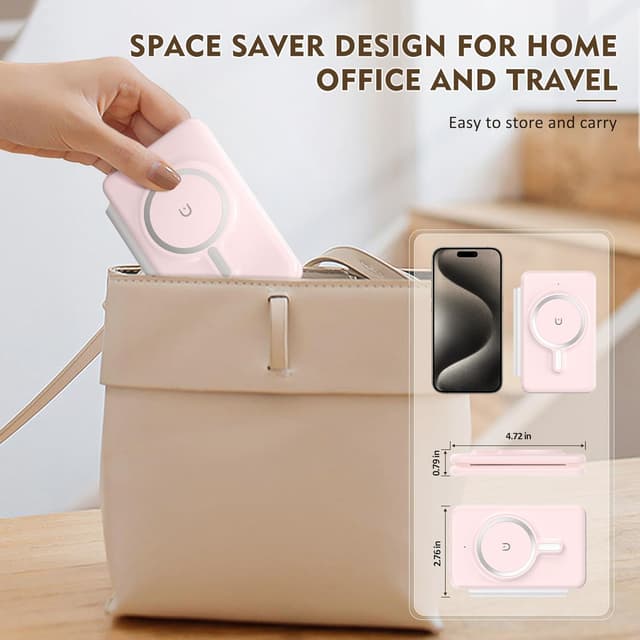 Thumbnail 6 de 3-in-1 Wireless Charging Station (MagSafe) for iPhone, Apple Watch & AirPods — Foldable Magnetic Charger Pad