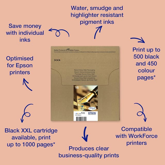 Detalle de Epson 16 Pen & Crossword ink XL multipack