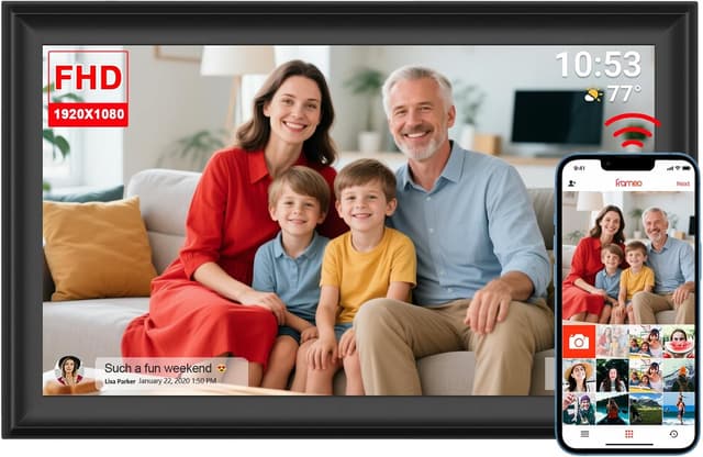 Imagen de FRAMEO 15.6 inch digital photo frame en OfertitasTOP