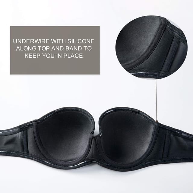 Detalle de DELIMIRA Soutien-gorge sans bretelles grande taille avec armature et bretelles multiples