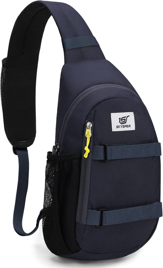Detalle de SKYSPER Brusttasche Herren Umhängetasche (Sling Bag) – klein, leicht & mit RFID-Schutz