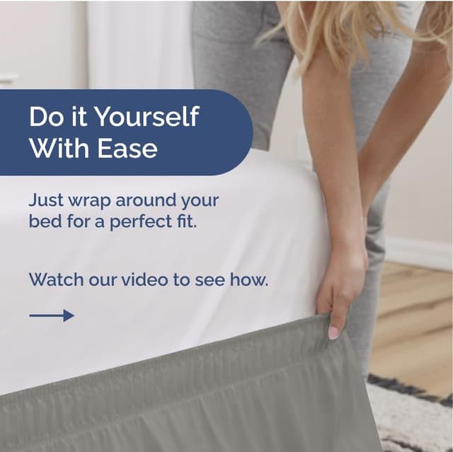 Detalle de CGK Unlimited King dust ruffle bed skirt