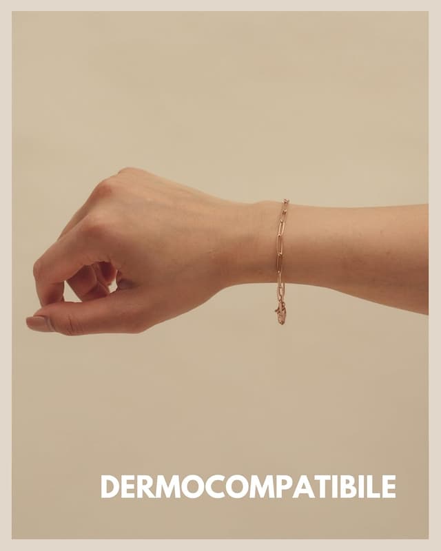 Detalle de GD GOOD.designs EST. 2015 bracciale a maglie da donna impermeabile in acciaio inox a maglie fini regolabile (oro o argento)