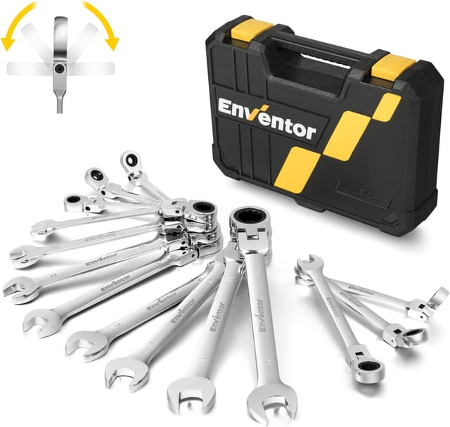 Imagen de Enventor 14Pcs Flex-Head Ratchet Spanner Set en OfertitasTOP