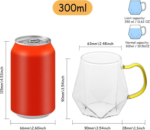 Thumbnail 2 de ANZHAN tasses à café en verre 300 ml