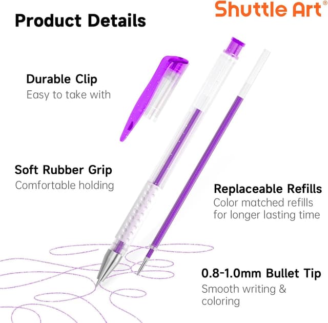 Detalle 2 de Shuttle Art Gel Pens 260 pack for colouring
