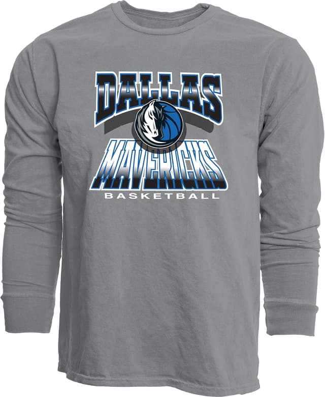 Detalle 2 de Blue 84 Los Angeles Lakers Ringspun Long Sleeve T-Shirt (Officially Licensed) – Gray Icon