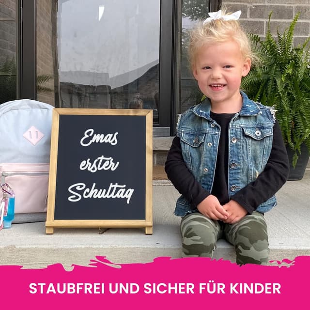 Detalle de Chalkola Kreidestifte für Tafel & Glas – 4 weiße Kreidemarker mit extra feiner, umkehrbarer Spitze (3 mm)