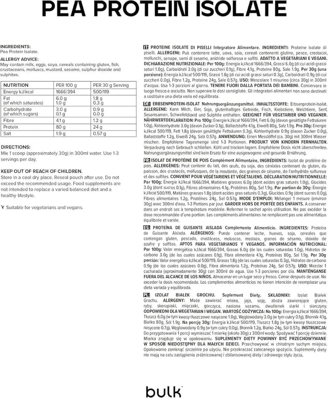 Thumbnail 1 de Bulk Isolat Protéine Vegan 2,5 kg 🥤