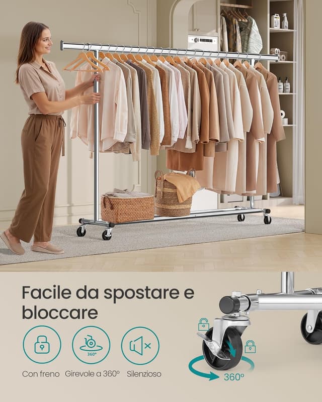 Thumbnail 3 de SONGMICS HSR175E01 Appendiabiti estensibile 150 kg