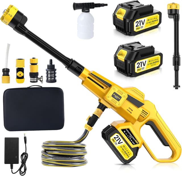 Detalle de Hidrolimpiadora a batería 45 bar 8000 mAh