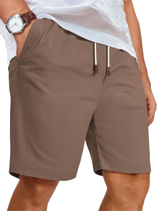 Thumbnail 6 de COOFANDY Men’s Casual Cotton Shorts with Elastic Waist & Drawstring