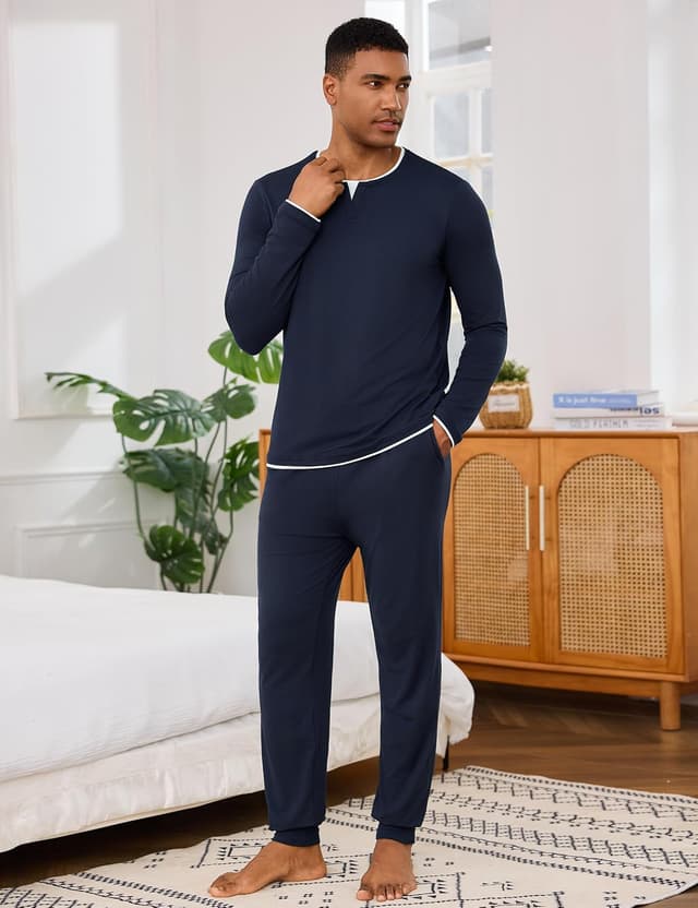 Thumbnail 6 de Jahetuul pijama hombre Invierno algodón manga larga