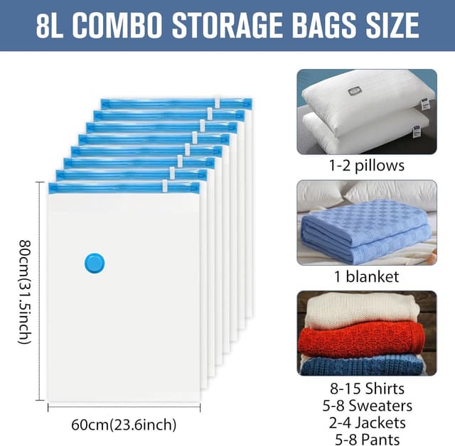 Detalle 2 de BoxLegend Vakuumbeutel 8er Set 80×60 cm