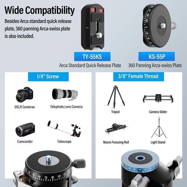 Thumbnail 6 de SIRUI KS-30 36mm ball head for cameras