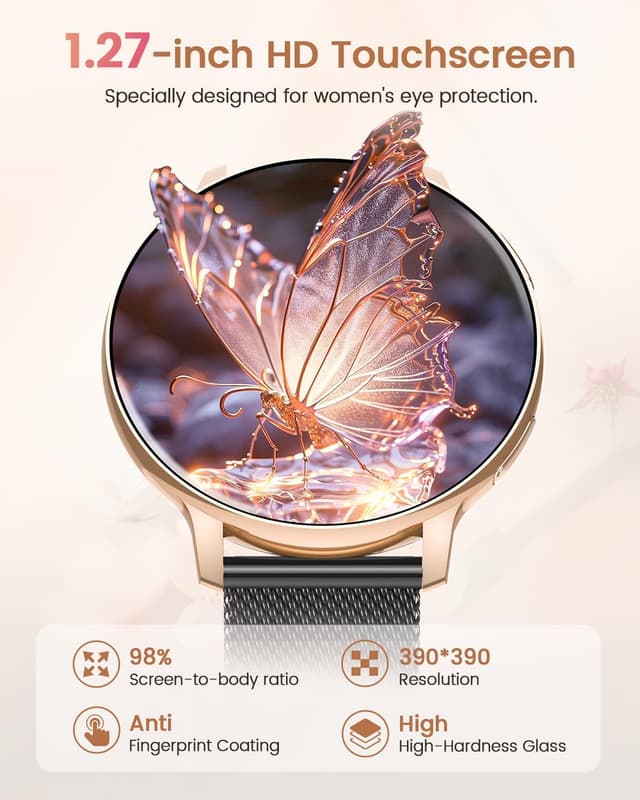 Thumbnail 2 de RUXINGX Smartwatch Damen 1,27 Zoll Telefonfunktion