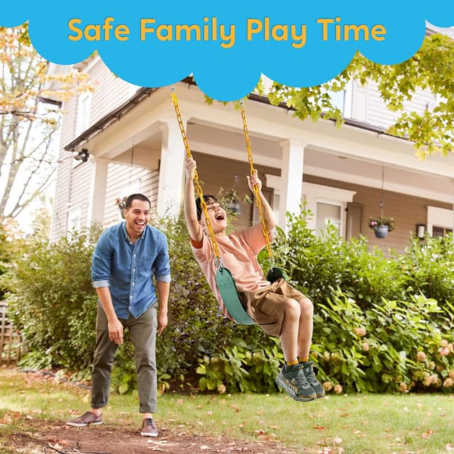 Thumbnail 6 de TURFEE 2 Pack Green Swing Seats 66" Chain