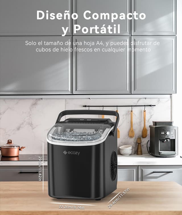 Thumbnail 5 de ecozy Máquina de Hielo Portátil, 12 Kg, ¡Listo en 6 Min!