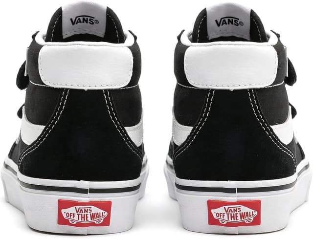 Detalle de Vans Brooklyn Mid V sneaker unisex bambino Nero/Bianco