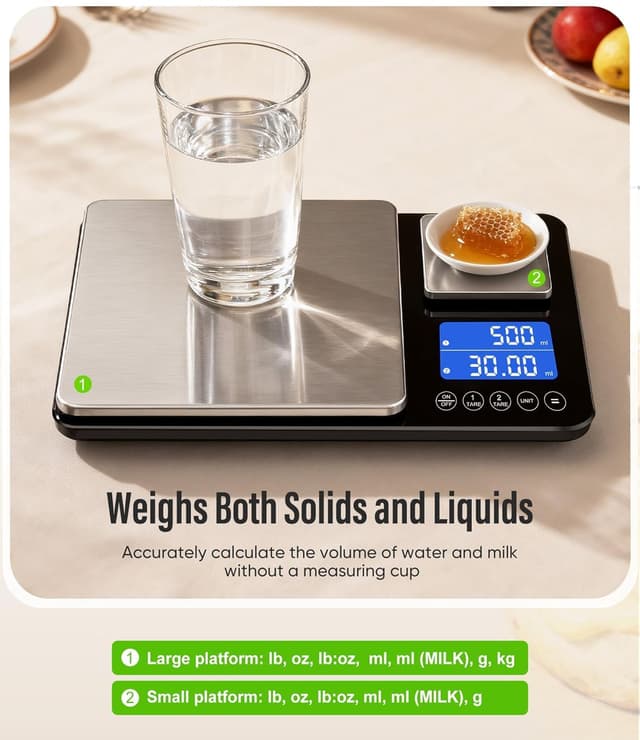 Detalle 2 de Dual Platform Kitchen Scales 15kg capacity