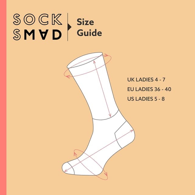 Detalle 2 de Socksmad 5-Pair Women’s Black Crew Socks Multipack (Size UK 4-7)