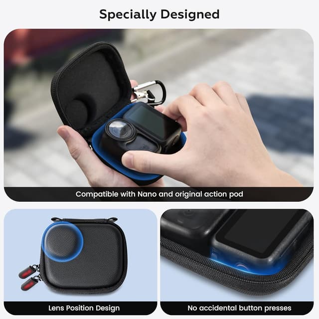 Detalle 2 de STARTRC PHOTO Osmo Nano Kamera Tasche – harte Schale mit Handgelenkriemen für DJI Osmo Nano Zubehör