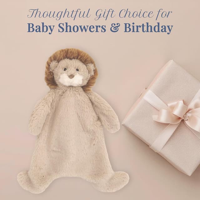 Detalle 2 de MON AMI Leon Lion security blanket (15 in / 38 cm) for newborns, infants and toddlers