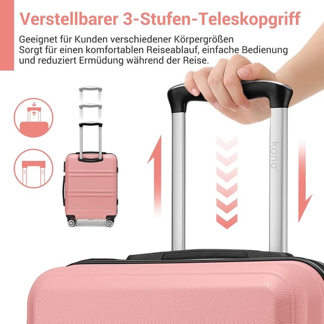 Thumbnail 6 de KONO Koffer Trolley Reisekoffer mit 4 Rollen