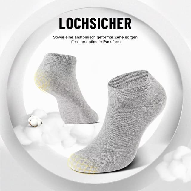 Detalle de YouShow 10 paia di calzini sportivi corti in cotone unisex