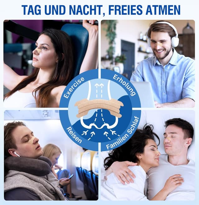 Detalle 2 de AIZEO Nasenpflaster Schnarchen 50 Stück