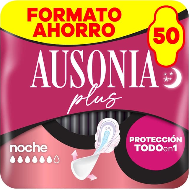 Imagen de AUSONIA Compresas Ultra Plus Noche 50 unidades en OfertitasTOP