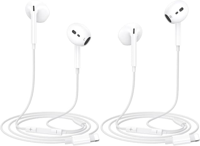 Detalle de iPhone Headphones Wired 2Pack HiFi earbuds with mic